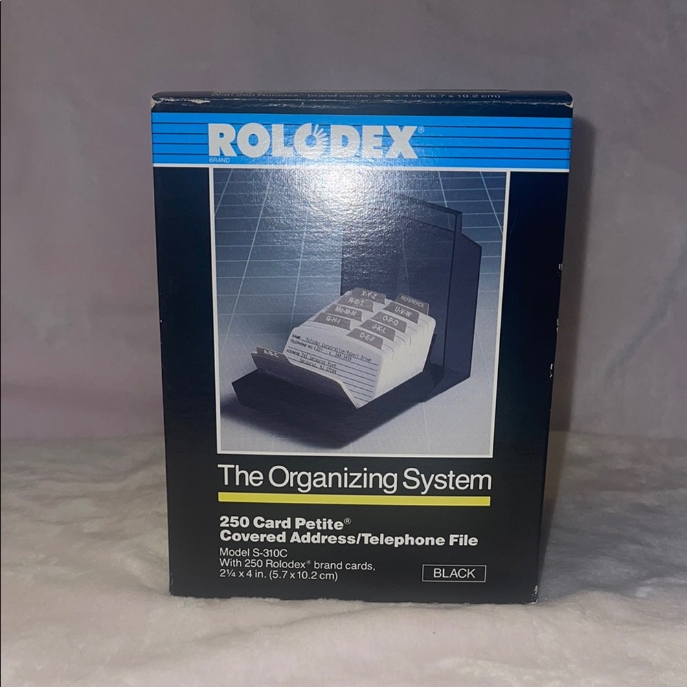 Rolodex Black Card Organizer